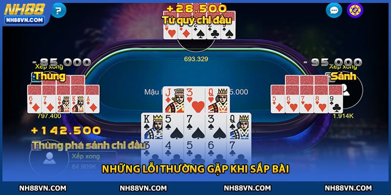 Những lỗi thường gặp khi sắp bài