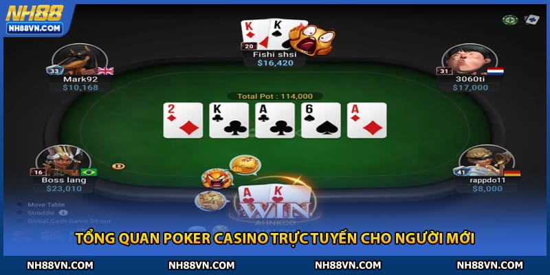 Tổng quan poker casino trực tuyến cho người mới